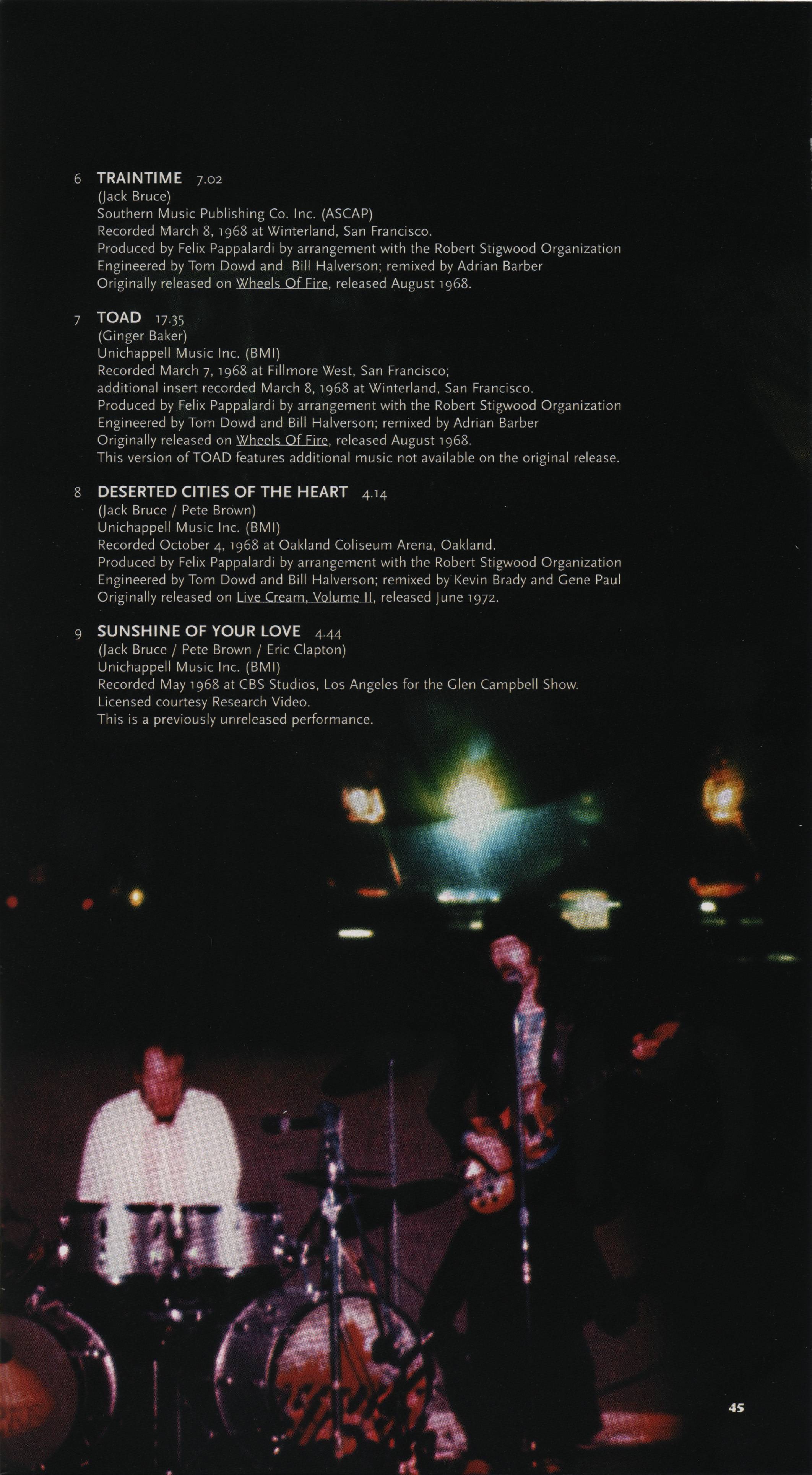 Cream Those Were the Days : Booklet 45